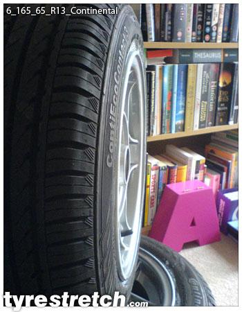 An example of tyre stretch: 165/65 R13 on 6.0J – CONTINENTAL