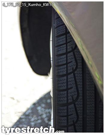 An example of tyre stretch: 175/50 R15 on 6.0J – KUMHO