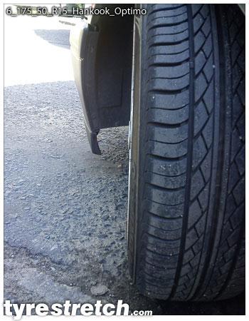 An example of tyre stretch: 175/50 R15 on 6.0J – HANKOOK