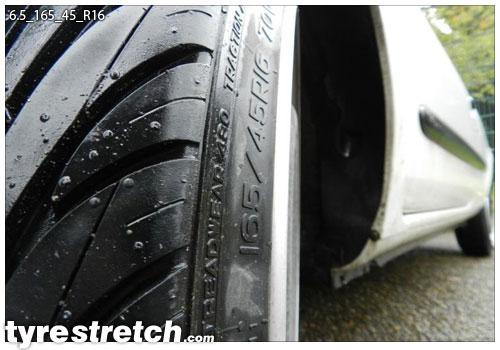 165/45 R16 on 6.5J