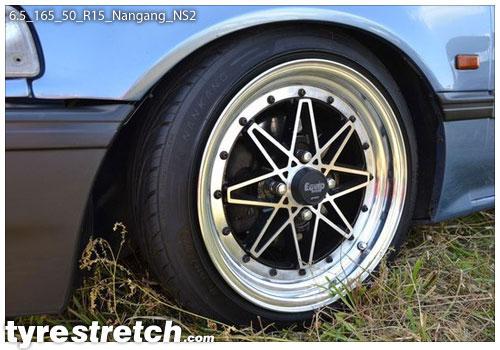 An example of tyre stretch: 165/50 R15 on 6.5J – NANKANG (EQUIP)