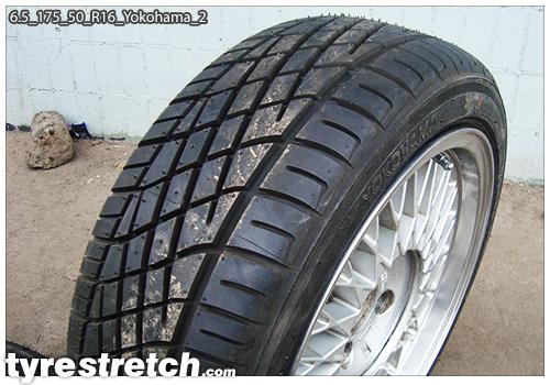 An example of tyre stretch: 175/50 R16 on 6.5J – YOKOHAMA