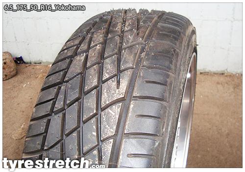 An example of tyre stretch: 175/50 R16 on 6.5J – YOKOHAMA