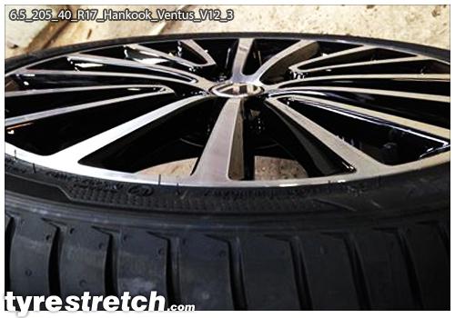 An example of tyre stretch: 205/40 R17 on 6.5J – HANKOOK