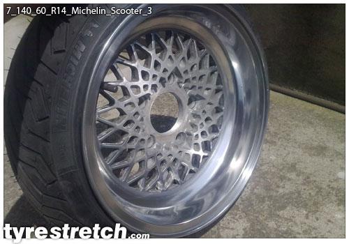An example of tyre stretch: 140/60 R14 on 7.0J – MICHELIN
