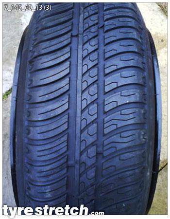 An example of tyre stretch: 145/60 R13 on 7.0J