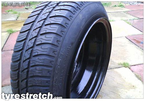 An example of tyre stretch: 145/60 R13 on 7.0J