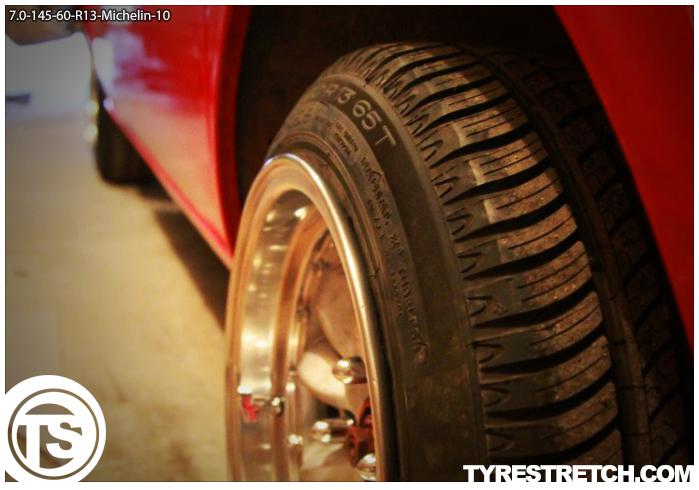An example of tyre stretch: 145/60 R13 on 7.0J – MICHELIN