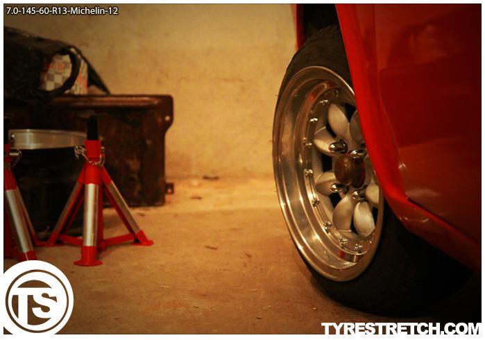 An example of tyre stretch: 145/60 R13 on 7.0J – MICHELIN