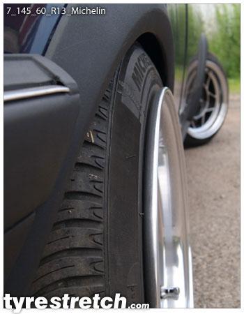 An example of tyre stretch: 145/60 R13 on 7.0J – MICHELIN