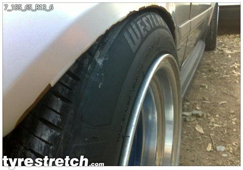 155/65 R13 on 7.0J Rim | TyreStretch.com