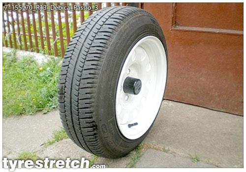 An example of tyre stretch: 155/70 R13 on 7.0J – DEBICA