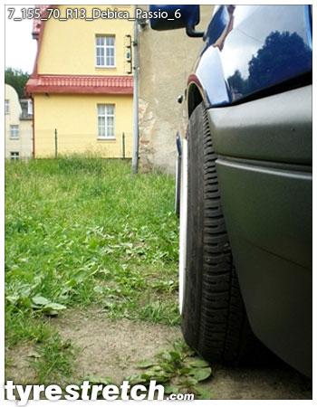 An example of tyre stretch: 155/70 R13 on 7.0J – DEBICA