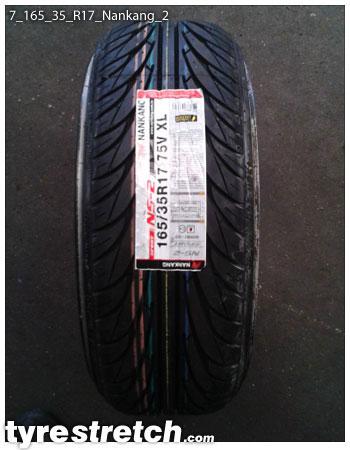 An example of tyre stretch: 165/35 R17 on 7.0J – NANKANG