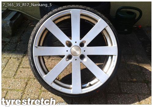 An example of tyre stretch: 165/35 R17 on 7.0J – NANKANG