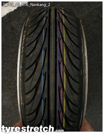 An example of tyre stretch: 165/40 R16 on 7.0J – NANKANG