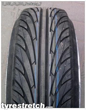 An example of tyre stretch: 165/40 R16 on 7.0J – NANKANG