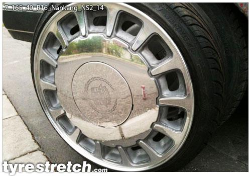 An example of tyre stretch: 165/40 R16 on 7.0J – NANKANG