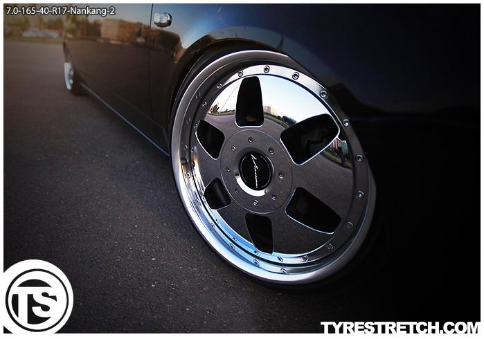 An example of tyre stretch: 165/40 R17 on 7.0J – NANKANG