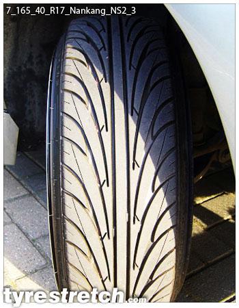 An example of tyre stretch: 165/40 R17 on 7.0J – NANKANG