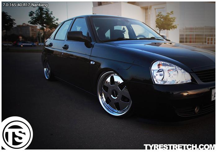 An example of tyre stretch: 165/40 R17 on 7.0J – NANKANG