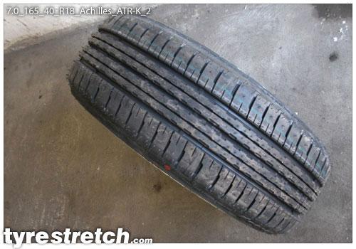 An example of tyre stretch: 165/40 R18 on 7.0J – ACHILLES