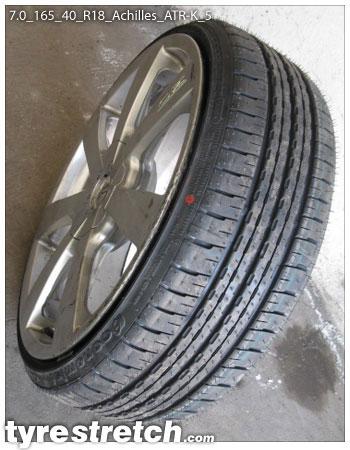 An example of tyre stretch: 165/40 R18 on 7.0J – ACHILLES