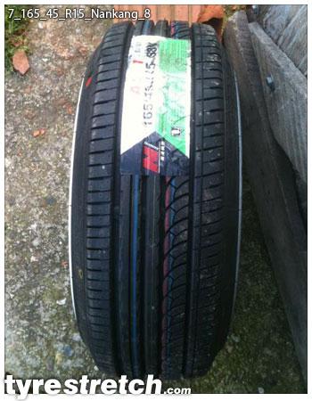 An example of tyre stretch: 165/45 R15 on 7.0J – NANKANG