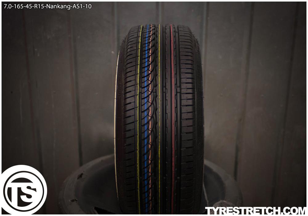 An example of tyre stretch: 165/45 R15 on 7.0J – NANKANG