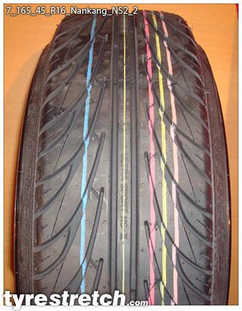 An example of tyre stretch: 165/45 R16 on 7.0J – NANKANG