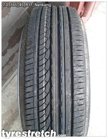 An example of tyre stretch: 165/45 R17 on 7.0J – NANKANG