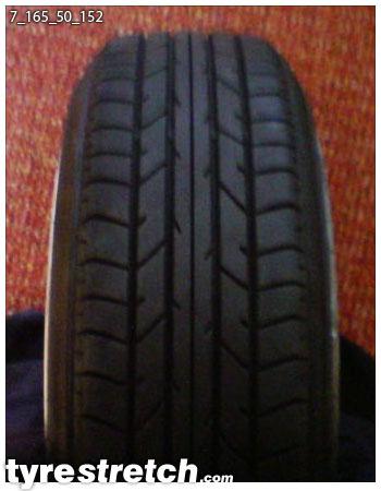 An example of tyre stretch: 165/50 R15 on 7.0J