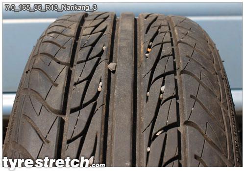 An example of tyre stretch: 165/55 R13 on 7.0J – NANKANG