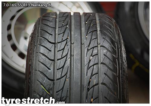 An example of tyre stretch: 165/55 R13 on 7.0J – NANKANG