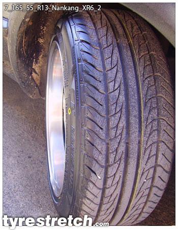 An example of tyre stretch: 165/55 R13 on 7.0J – NANKANG