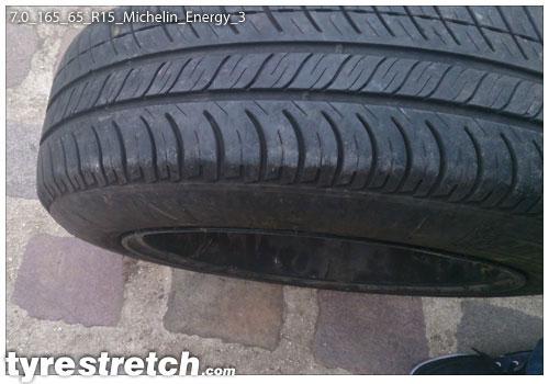 An example of tyre stretch: 165/65 R15 on 7.0J – MICHELIN