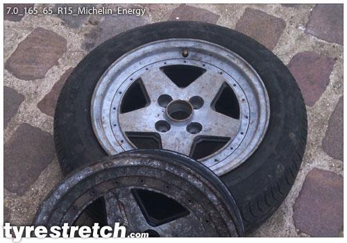 An example of tyre stretch: 165/65 R15 on 7.0J – MICHELIN
