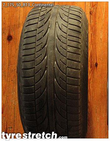 An example of tyre stretch: 175/50 R13 on 7.0J – CONTINENTAL