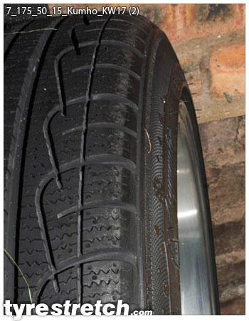 An example of tyre stretch: 175/50 R15 on 7.0J – KUMHO