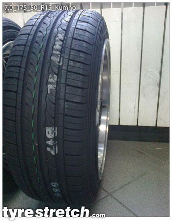 An example of tyre stretch: 175/50 R15 on 7.0J – KUMHO