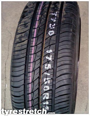 An example of tyre stretch: 175/50 R15 on 7.0J – NEXEN