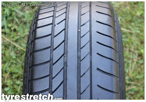 An example of tyre stretch: 175/55 R15 on 7.0J – CONTINENTAL