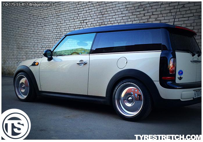 An example of tyre stretch: 175/55 R17 on 7.0J – BRIDGESTONE