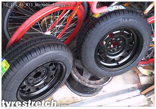 An example of tyre stretch: 175/65 R13 on 7.0J – MICHELIN