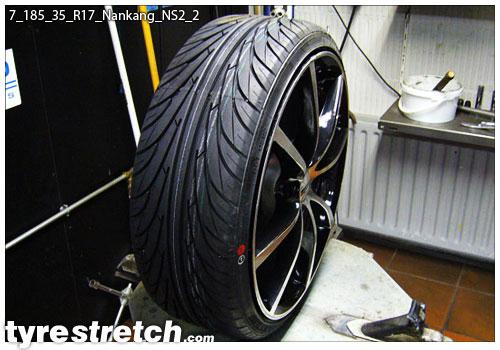 An example of tyre stretch: 185/35 R17 on 7.0J – NANKANG