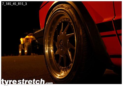 185/45 R15 on 7.0J