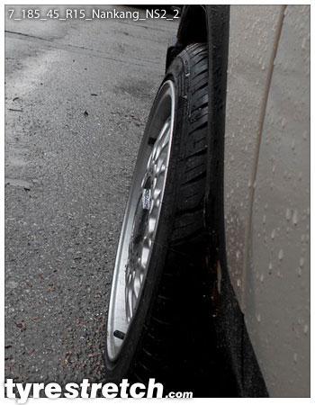 An example of tyre stretch: 185/45 R15 on 7.0J – NANKANG
