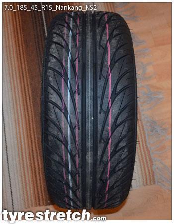 An example of tyre stretch: 185/45 R15 on 7.0J – NANKANG