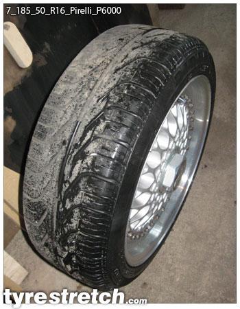 An example of tyre stretch: 185/50 R16 on 7.0J – PIRELLI