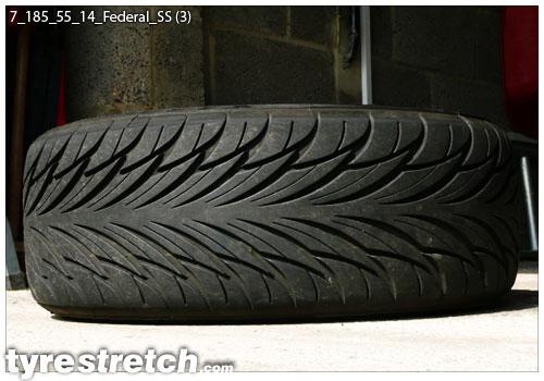 An example of tyre stretch: 185/55 R14 on 7.0J – FEDERAL